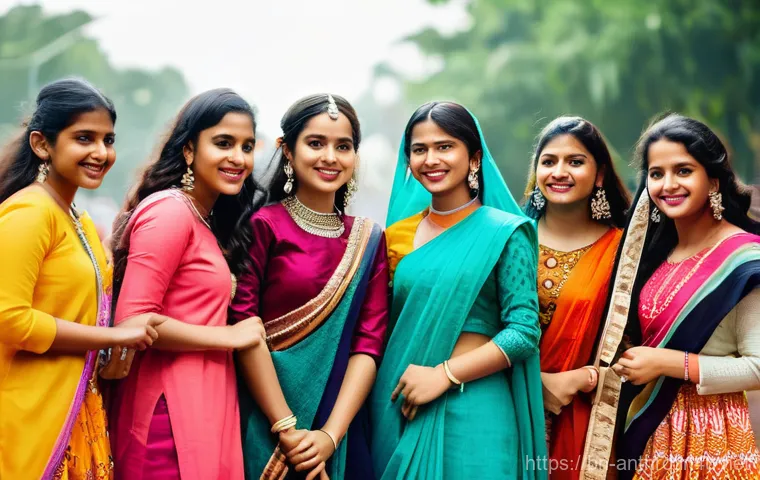 지역 문화 보호 - **A group of Gen Z individuals celebrating Bangladeshi culture with a modern twist.**
    A vibrant ...
